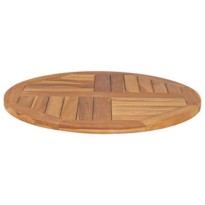 Bordsskiva i massiv teak rund 2,5 cm 70 cm