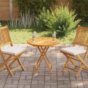 Bordsskiva i massiv teak rund 2,5 cm 70 cm