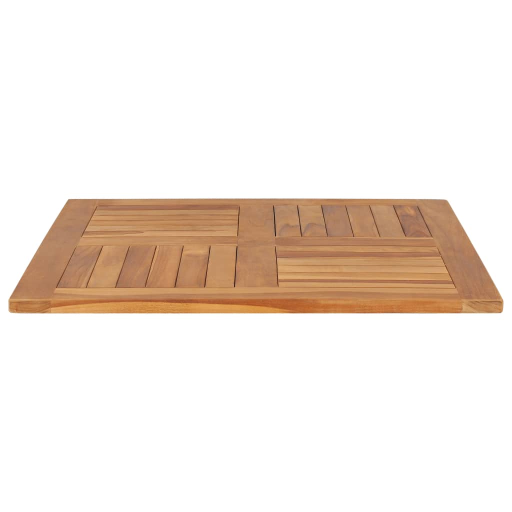 Bordsskiva massiv teak fyrkantig 80x80x2,5 cm
