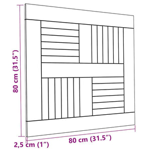 Bordsskiva massiv teak fyrkantig 80x80x2,5 cm