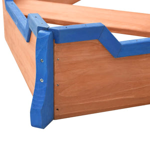 Sandlåda piratskepp furu 190x94,5x101 cm