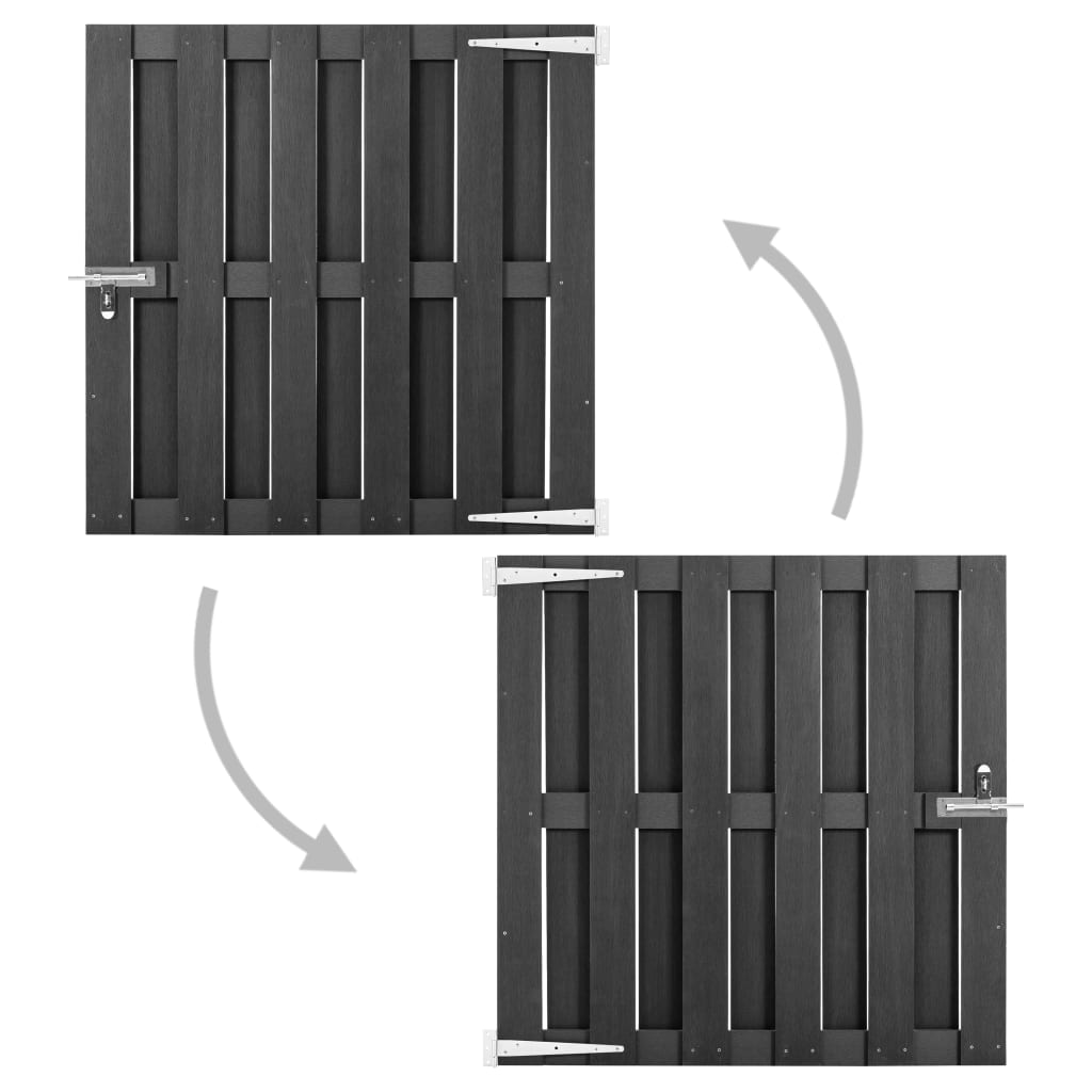 Trädgårdsgrind WPC 100x100 cm grå
