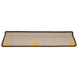 Trappmattor 15 st 65x21x4 cm bruna rektangulära kanter