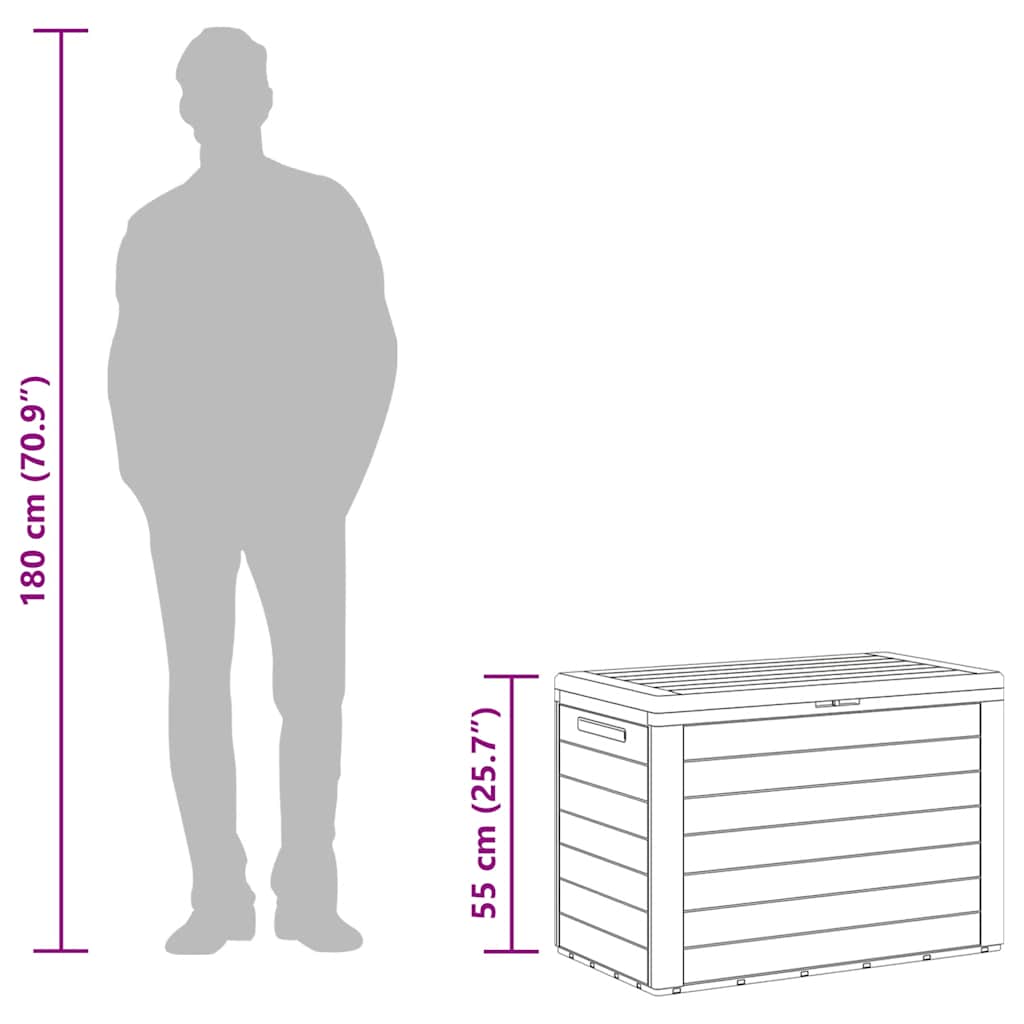 Dynbox antracit 78x44x55 cm