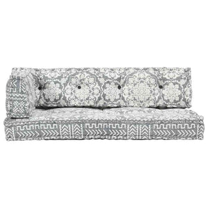 Dynor till pallsoffa ljusgrå tyg lapptäcke