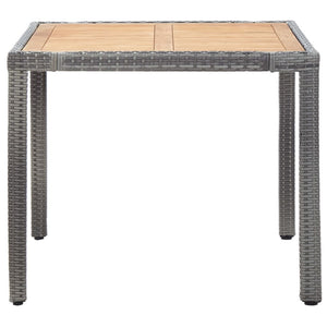 Matgrupp för trädgården med dynor 5 delar konstrotting grå