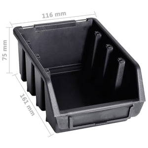 Sortimentlådsats med väggpaneler 29 delar röd och svart