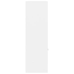 Bokhylla vit 98x30x98 cm konstruerat trä