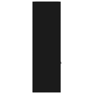 Bokhylla svart 98x30x98 cm konstruerat trä