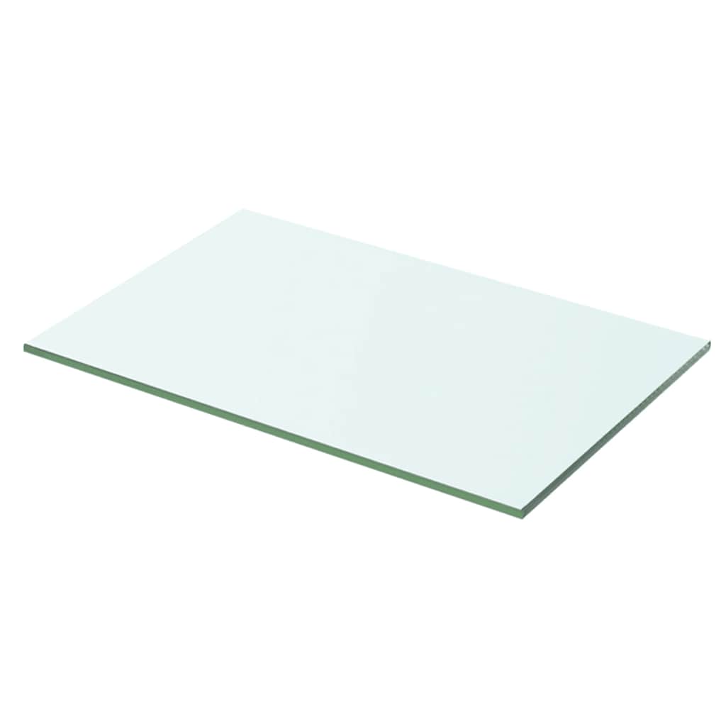 Hyllplan 2 st glas genomskinlig 50x25 cm
