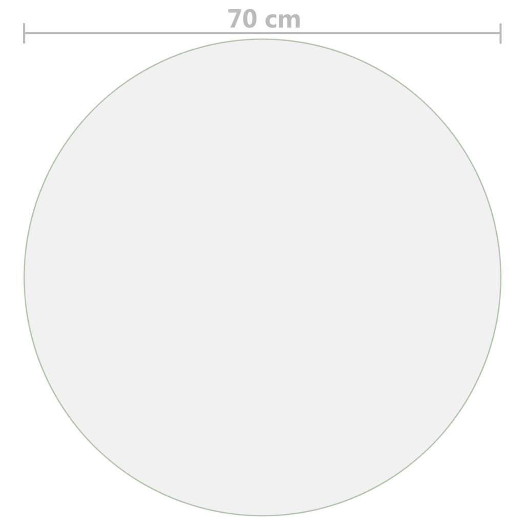 Bordsskydd genomskinligt Ø 70 cm 1,6 mm PVC