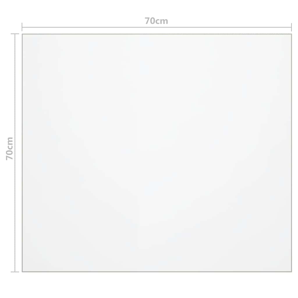 Bordsskydd genomskinligt 70x70 cm 1,6 mm PVC