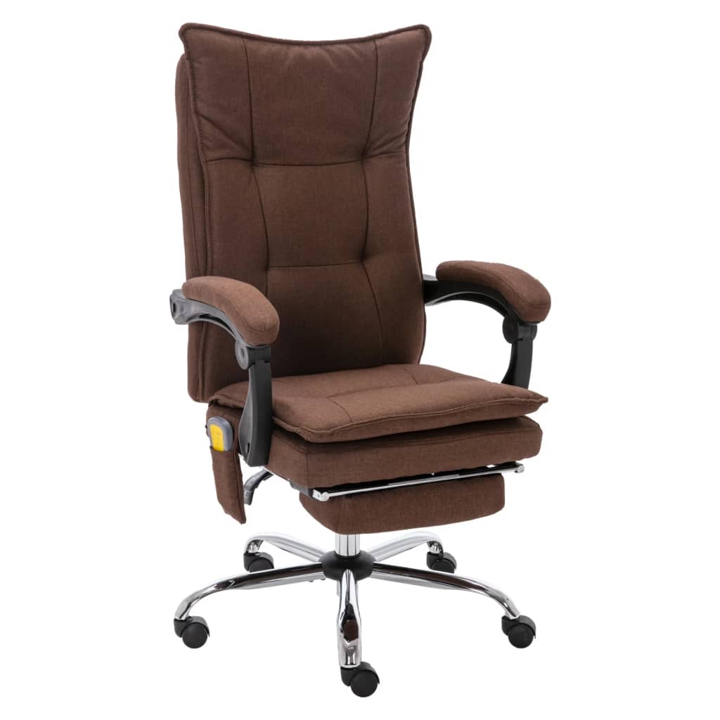 Massagekontorsstol brun tyg