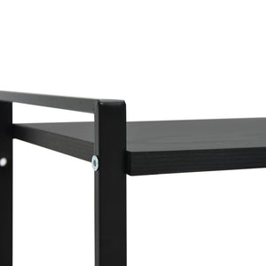 Bokhylla 2 hyllplan svart 52x28x59 cm konstruerat trä