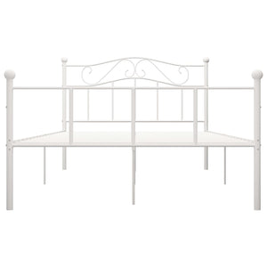 Sängram utan madrass vit metall 140x200 cm