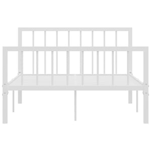 Sängram utan madrass vit metall 120x200 cm