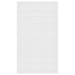 CD-hylla vit 102x16x177,5 cm konstruerat trä