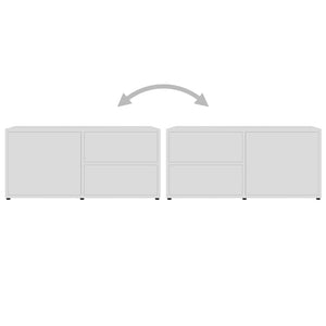 Tv-bänk vit 80x34x36 cm konstruerat trä