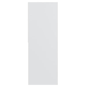 Bokhylla vit 67x24x161 cm konstruerat trä