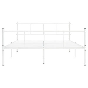Sängram utan madrass vit metall 120x200 cm