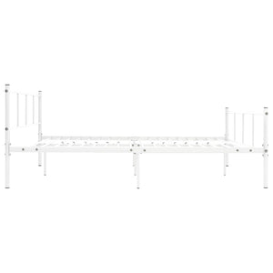 Sängram utan madrass vit metall 120x200 cm