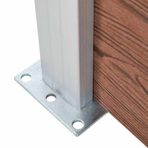 WPC-staketpanel 1 fyrkantig + 1 vinklad 273x186 cm brun