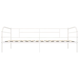 Dagbädd utan madrass vit metall 90x200 cm