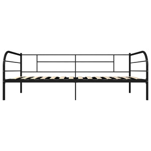 Dagbädd utan madrass svart metall 90x200 cm
