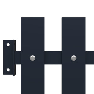 Staketpanel antracit 178x75 cm pulverlackerad stål