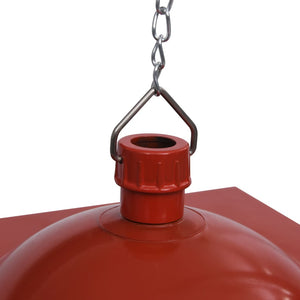 Hänglykta med LED och jultomte röd 27x27x45 cm