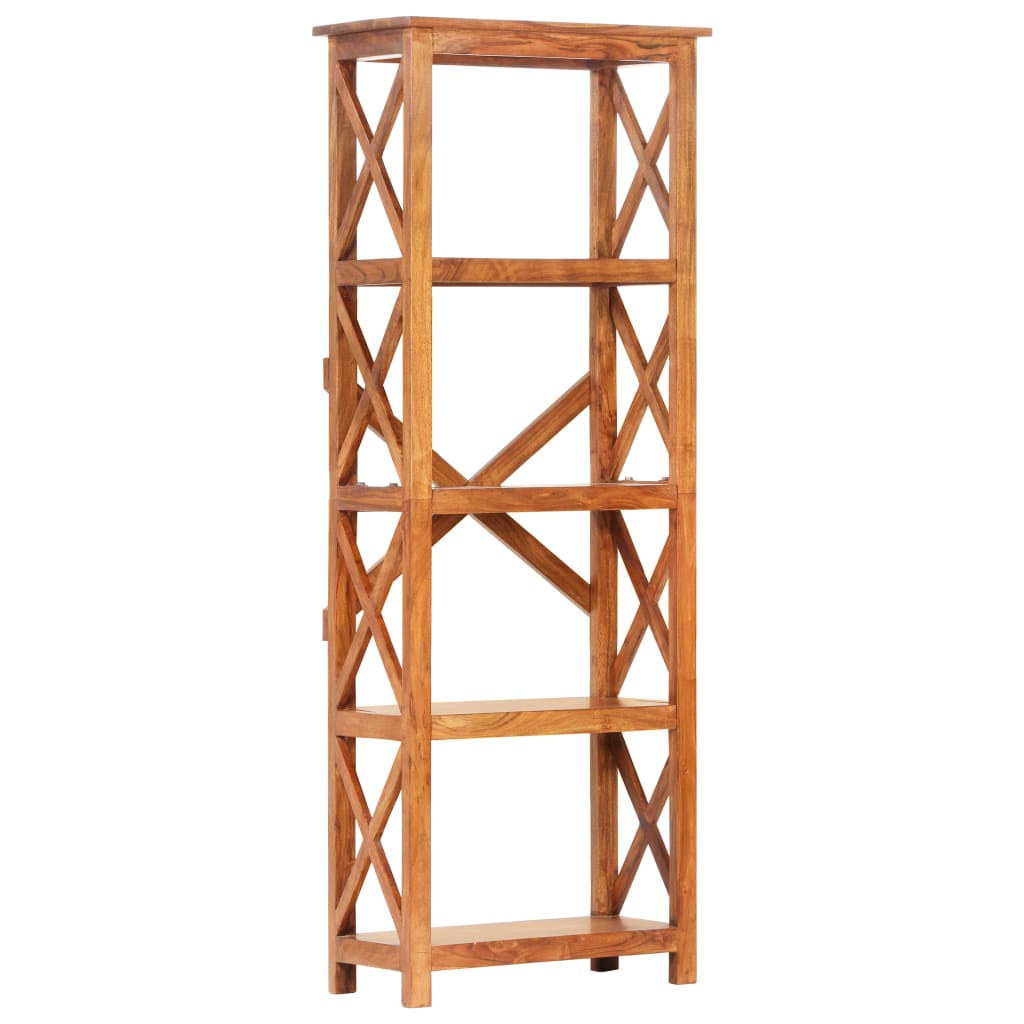 Bokhylla 60x30x160 cm massivt akaciaträ honungsfinish