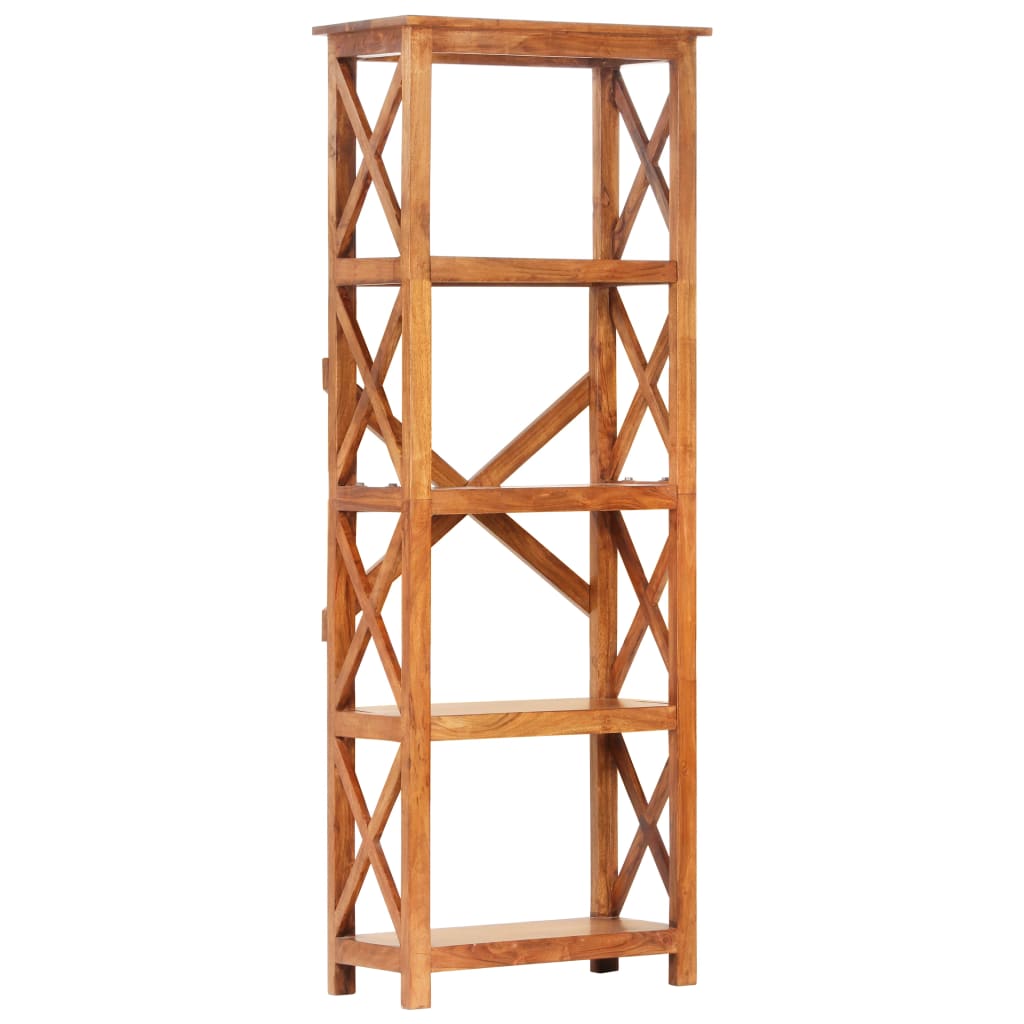 Bokhylla 60x30x160 cm massivt akaciaträ honungsfinish