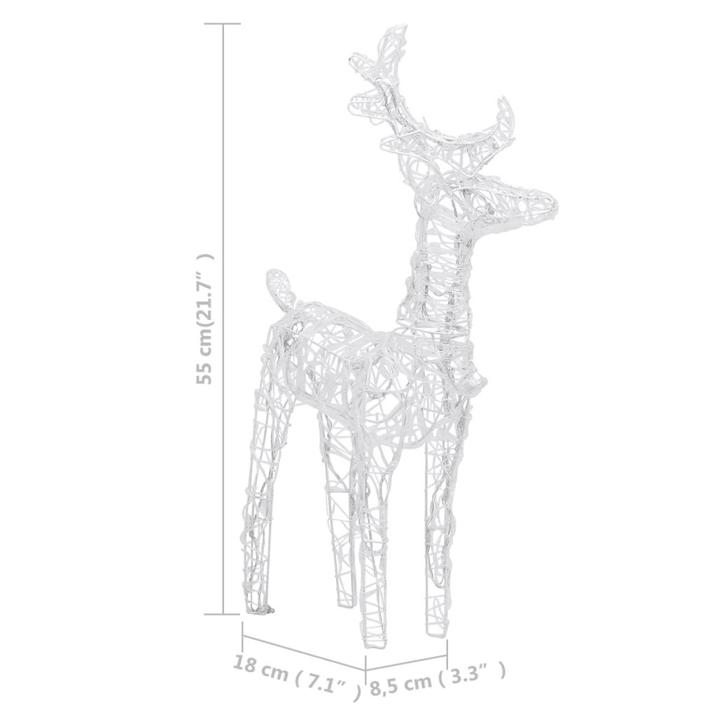 Juldekoration ren & släde 160 LED 130 cm akryl