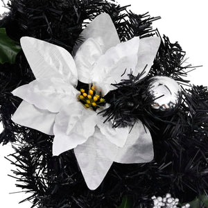 Julbåge med LED svart 90 cm PVC