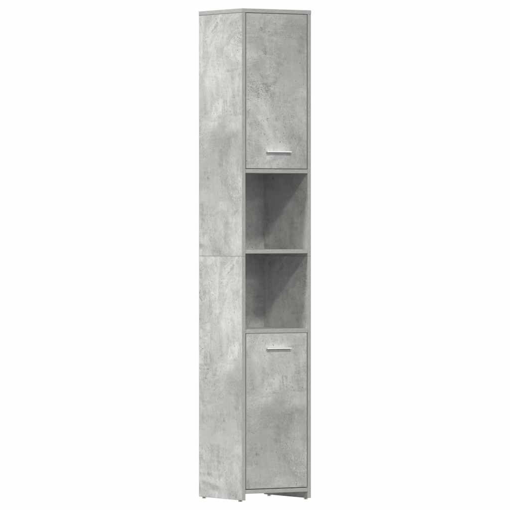 Badrumsskåp betonggrå 30x30x183,5 cm konstruerat trä