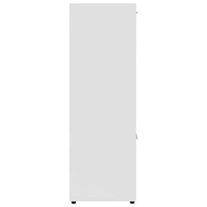 Bokhylla vit 90x30x90 cm konstruerat trä