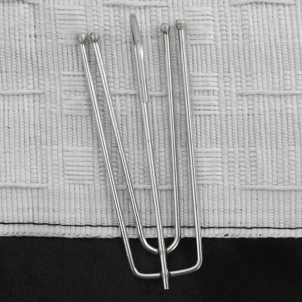 Mörkläggningsgardin med krokar linnelook svart 290x245 cm