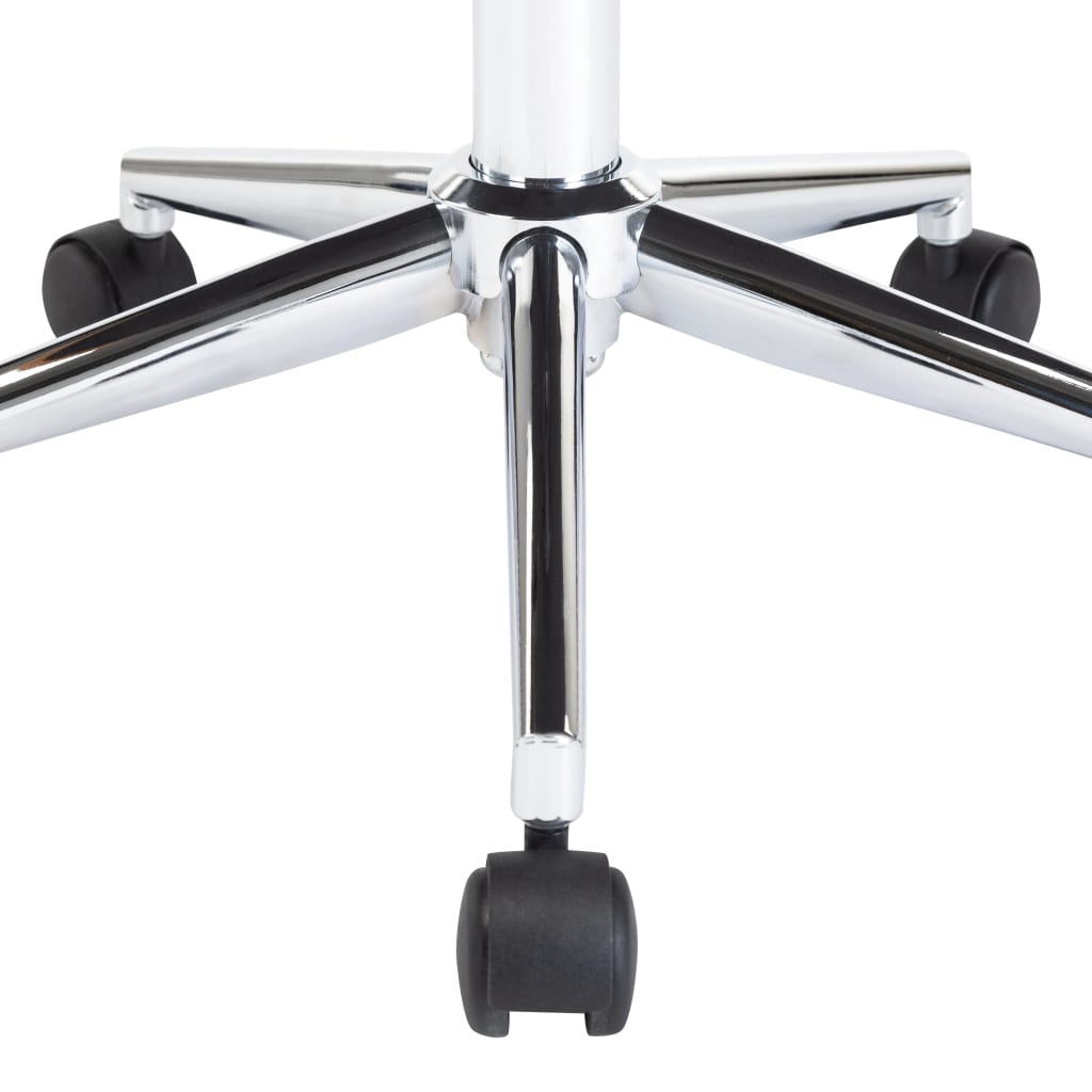 Snurrbara matstolar 2 st gräddvit konstläder