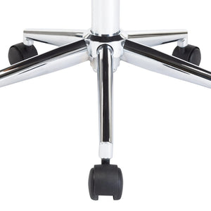 Snurrbara matstolar 2 st gräddvit konstläder