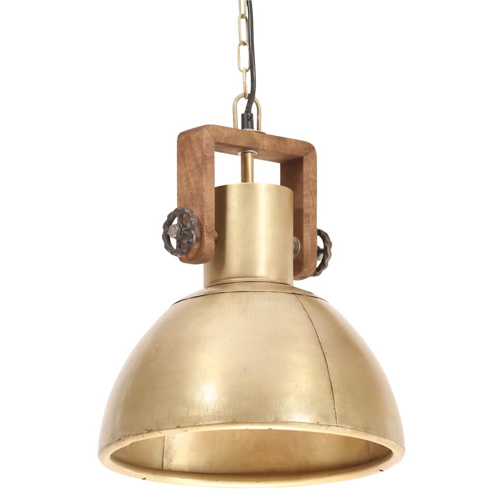 Hänglampa industriell 25 W mässing rund 30 cm E27