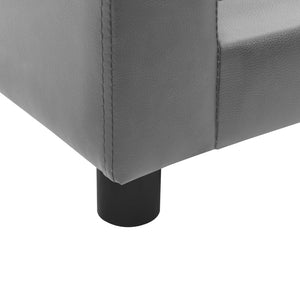 Hundsoffa grå 60x43x30 cm plysch och konstläder