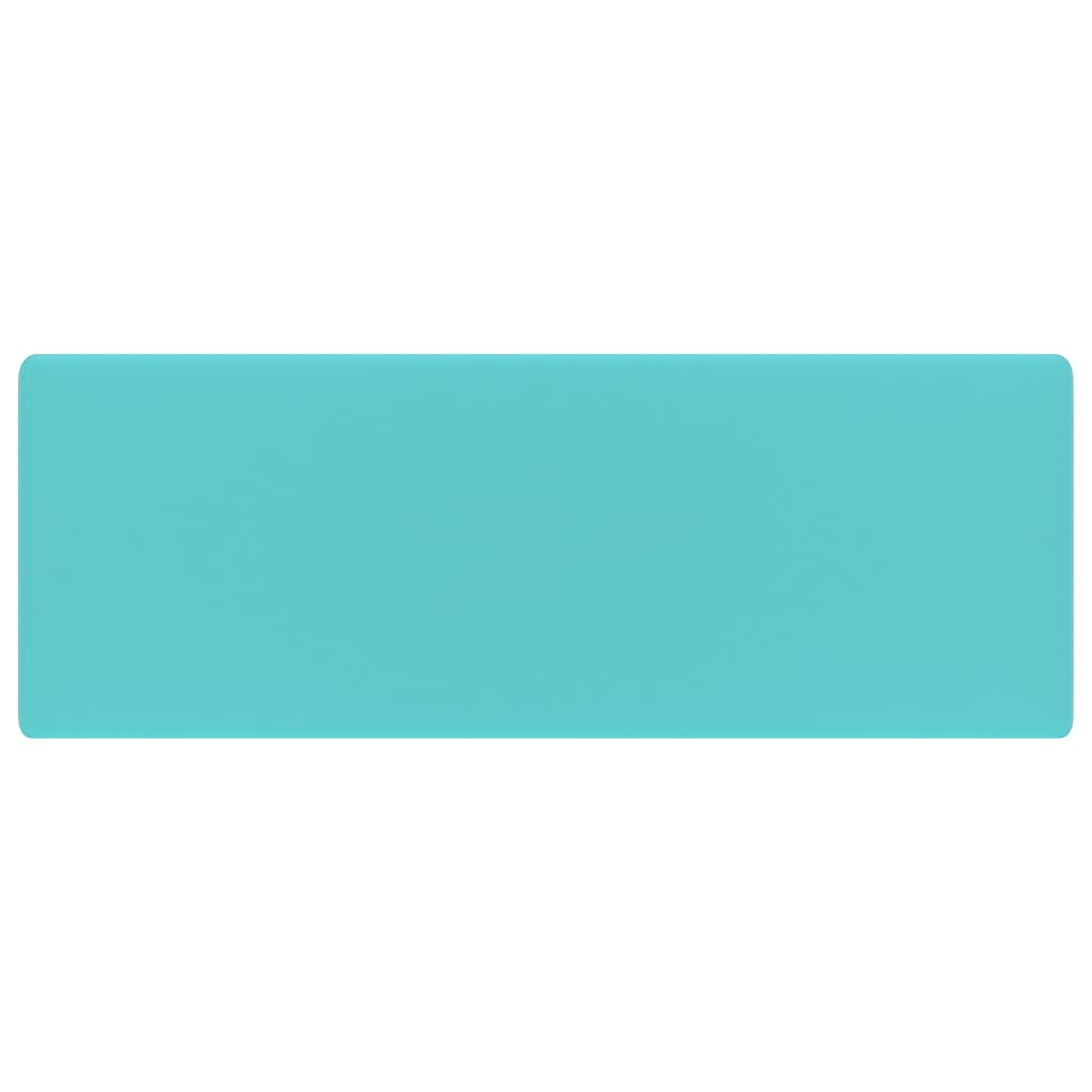 Fyrkantigt handfat bräddavlopp matt ljusgrön 41x41 cm keramik