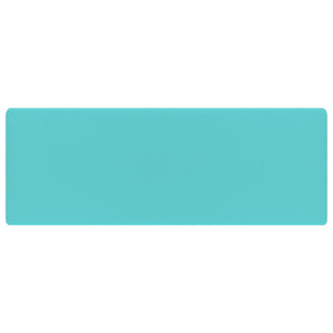 Fyrkantigt handfat bräddavlopp matt ljusgrön 41x41 cm keramik