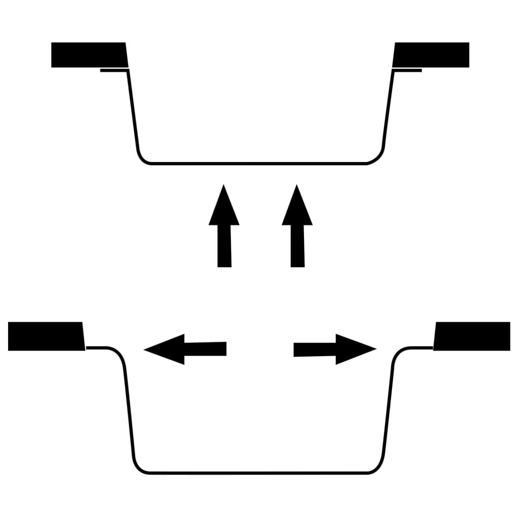 Diskho med bräddavlopp svart granit