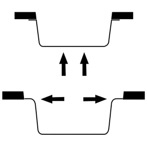 Diskho med bräddavlopp svart granit