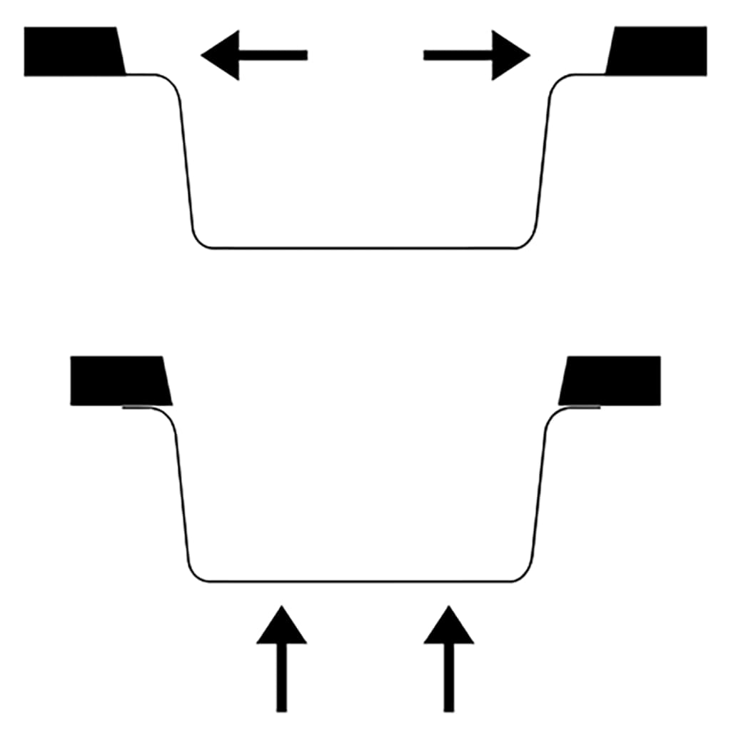 Diskho med bräddavlopp vit granit