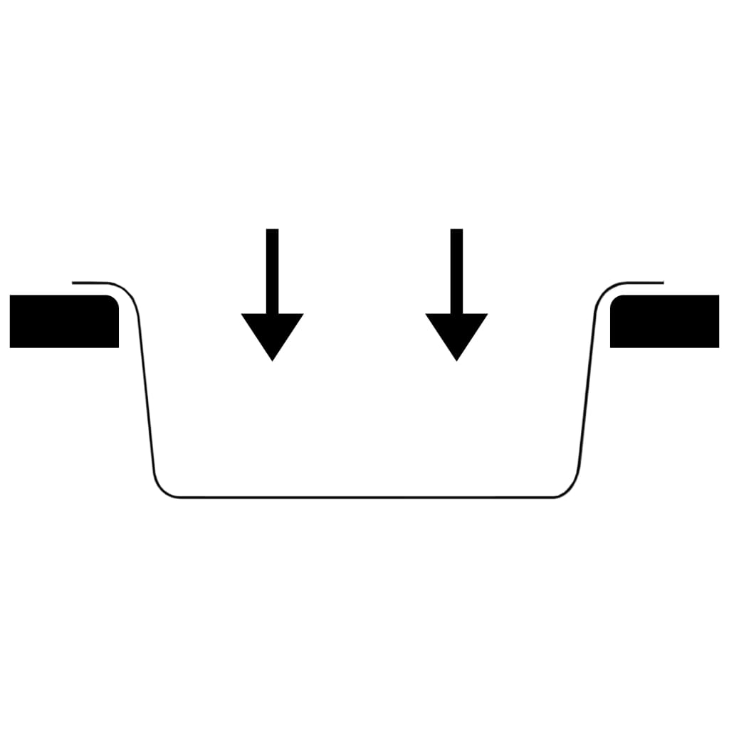 Diskho med bräddavlopp dubbla hoar svart granit