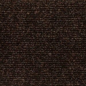 Trappmattor självhäftande 15 st 56x17x3 cm bruna halvrunda