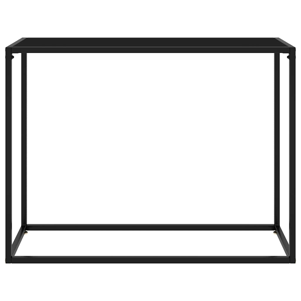 Konsolbord svart 100x35x75 cm härdat glas