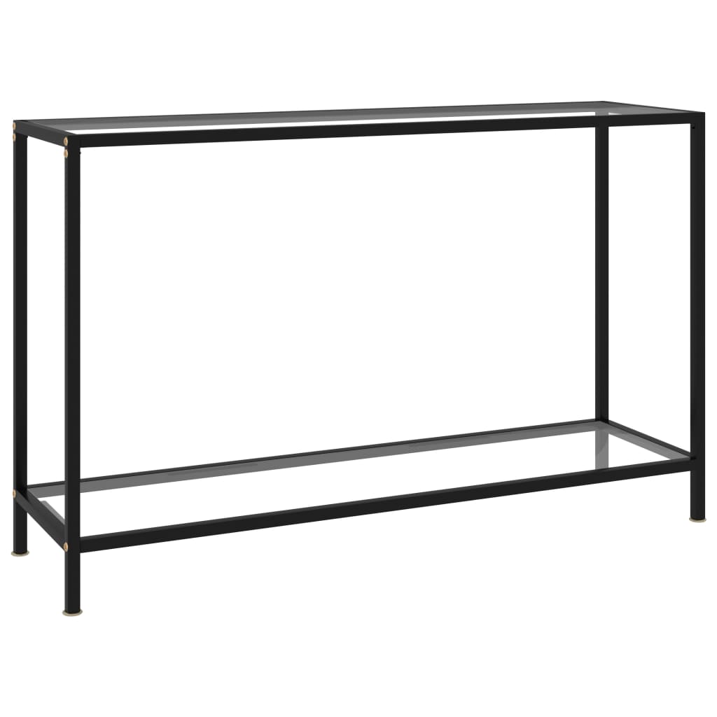 Konsolbord transparent 120x35x75 cm härdat glas